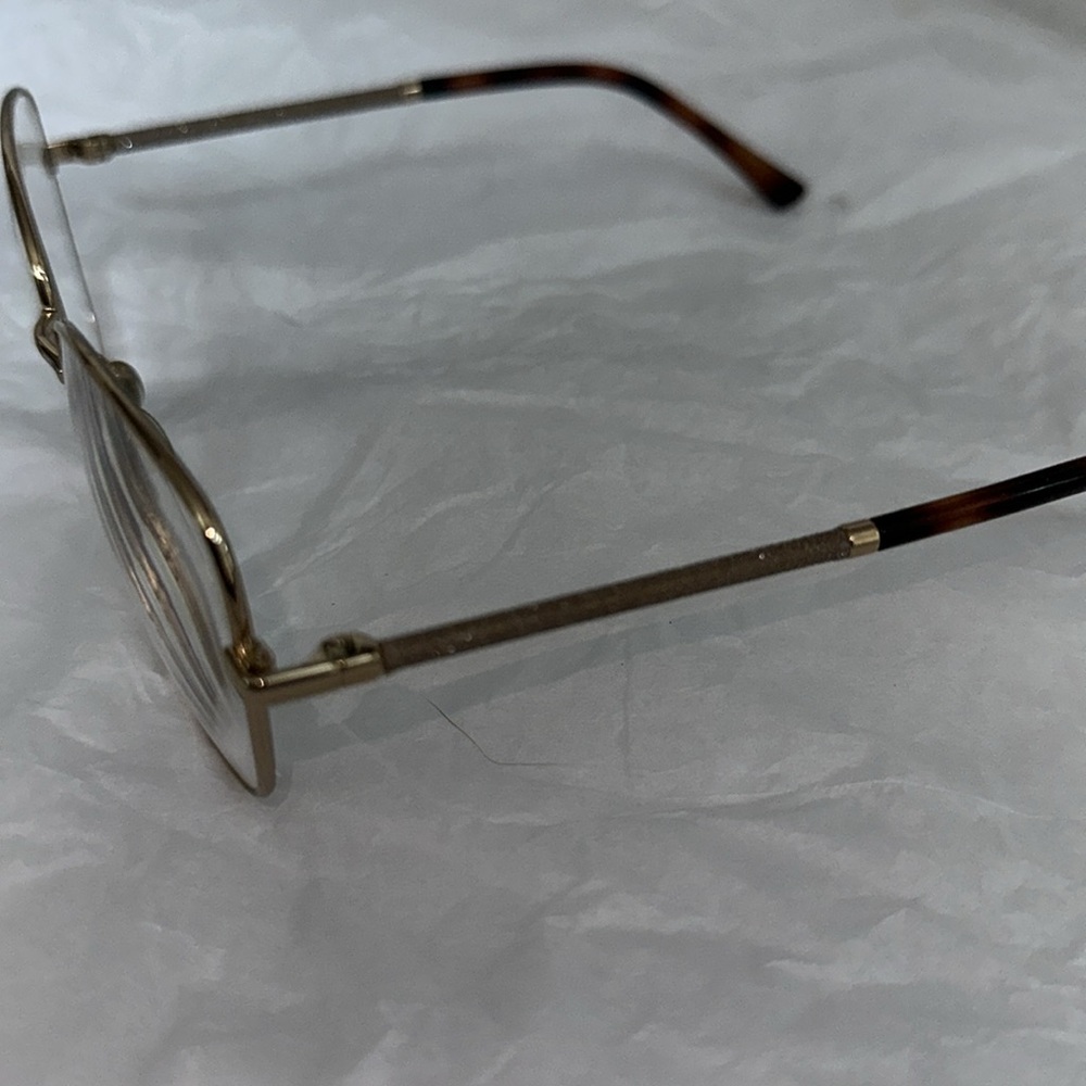 ⭐️SALE⭐️ Jimmy Choo Glasses Frame Gold with Sparkles on side EUC - Picture 4 of 9
